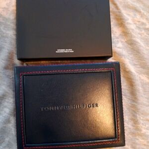 Tommy Hilfiger Black and Red Card Holder